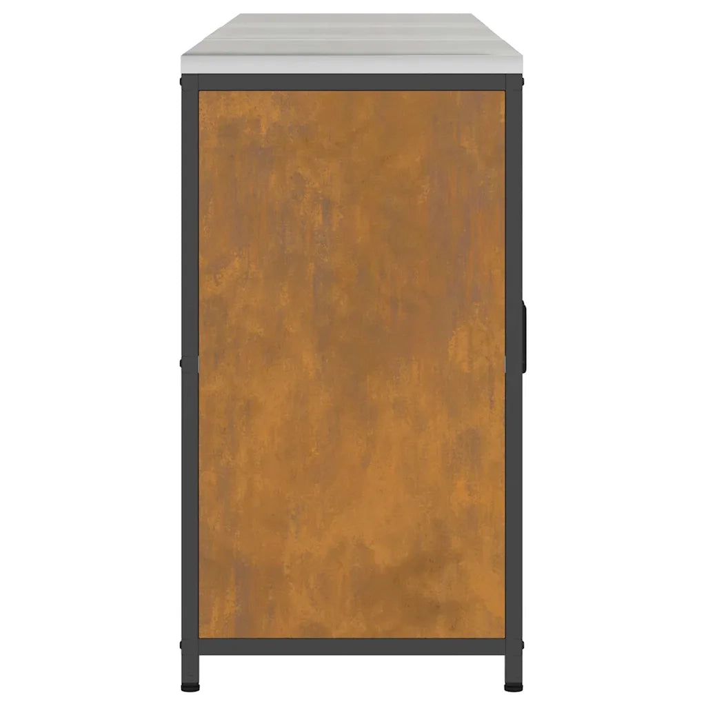 vidaXL Set di Stoccaggio per Cucina 3 pcs Ruggine 180 x 50 x 92 cm