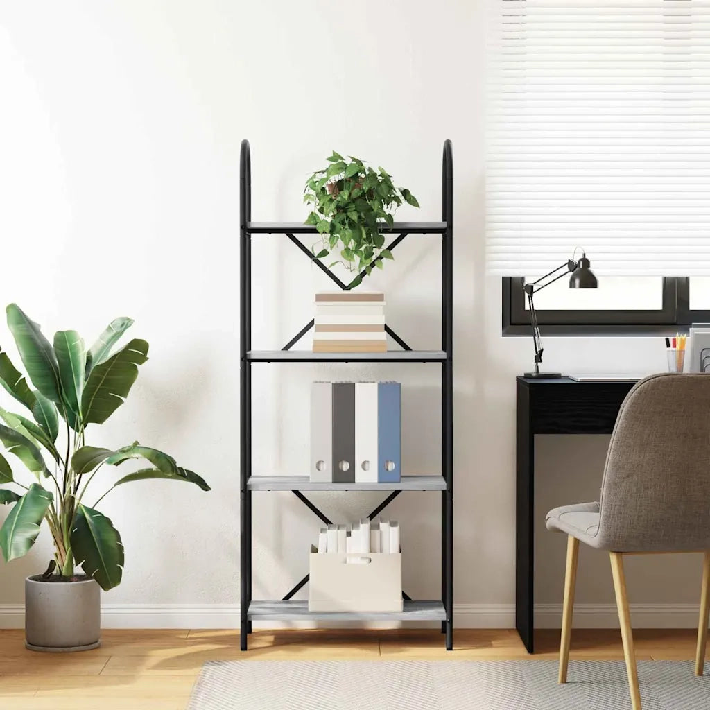 Libreria Grigio Sonoma 60 x 30 x 146 cm Legno multistrato
