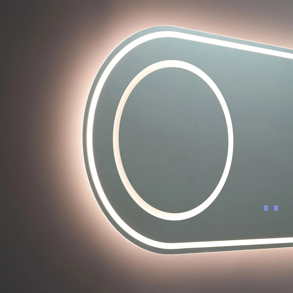 Specchio ovale 180x80 con illuminazione led
