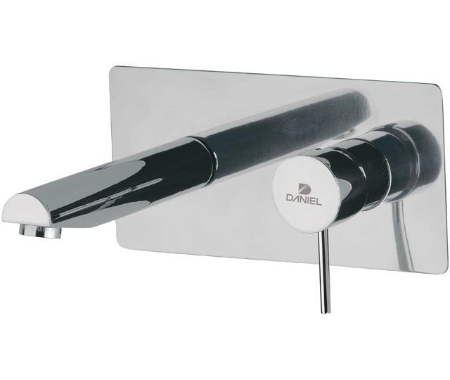 Miscelatore monocomando a incasso per lavabo, con piastra rettangolare - serie suvi