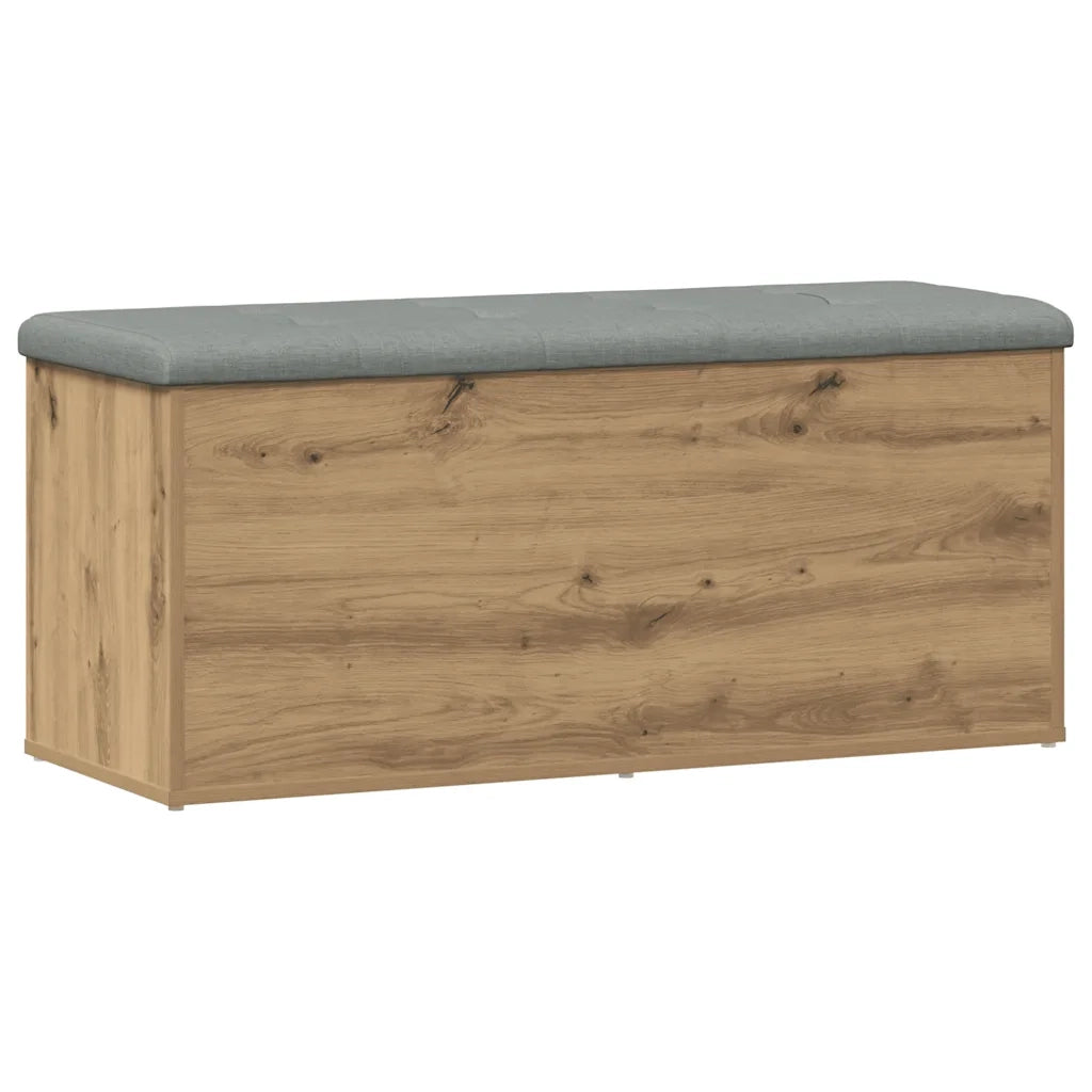 Panca contenitore artigianale in rovere 102x42x45 cm in legno ingegnerizzato 857620
