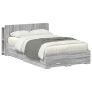 Telaio del letto con storage Sonoma grigio 120 x 190 cm