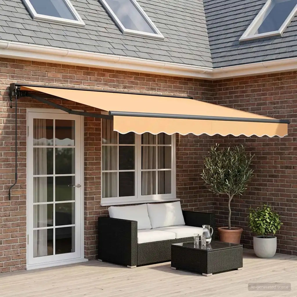Tenda retrattile Sabbia 5 x 3 m Poliestere e Alluminio 3426403
