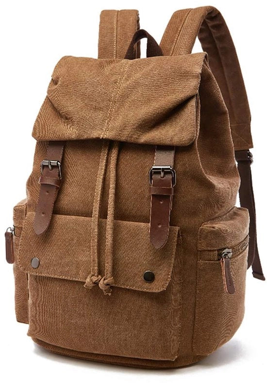 Borsa da Viaggio in Canapa Vintage per Laptop, Grande Capacità, Unisex (Marrone)