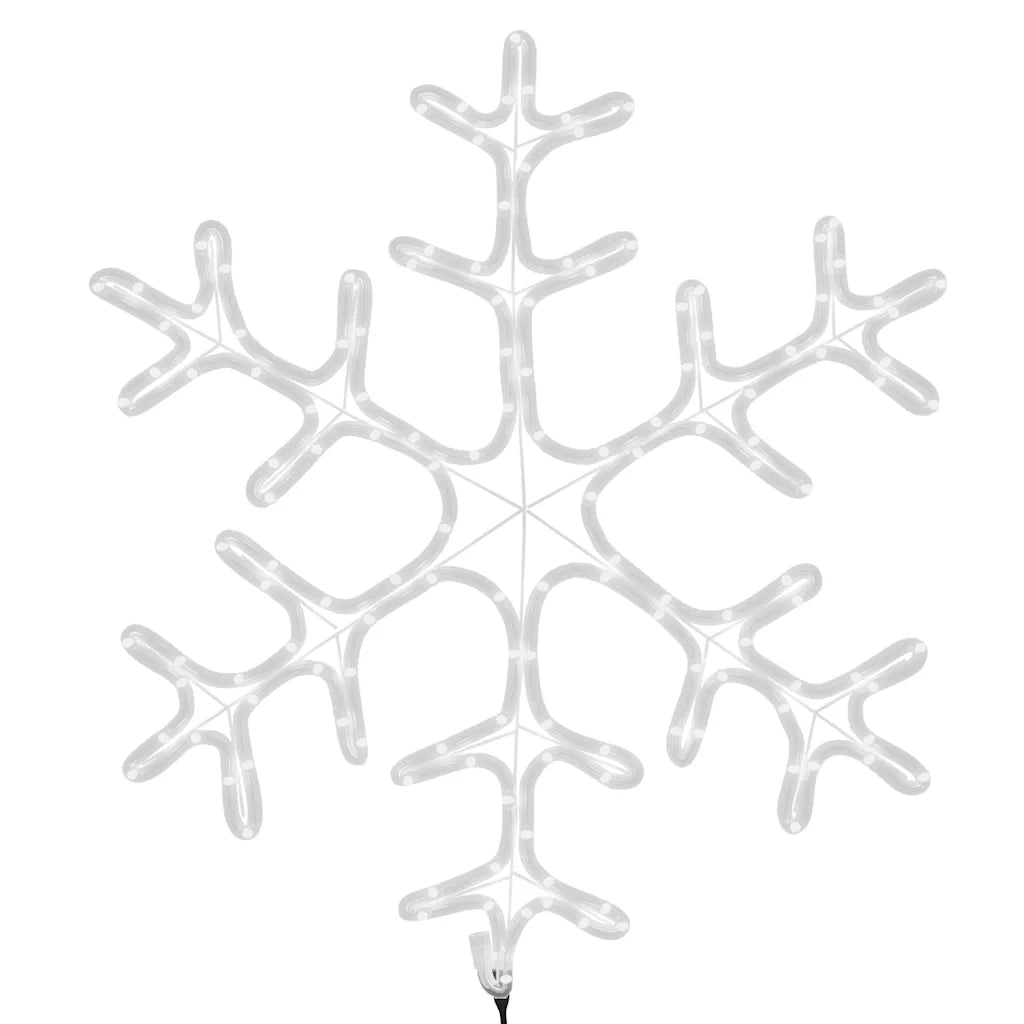 Figura Natalizia Fiocco di Neve 144 LED Bianco Caldo 59x59 cm cod mxl 41115