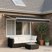 Tessuto di Ricambio per Tenda da Sole Grigio 350x250 cm Poliestere 143709