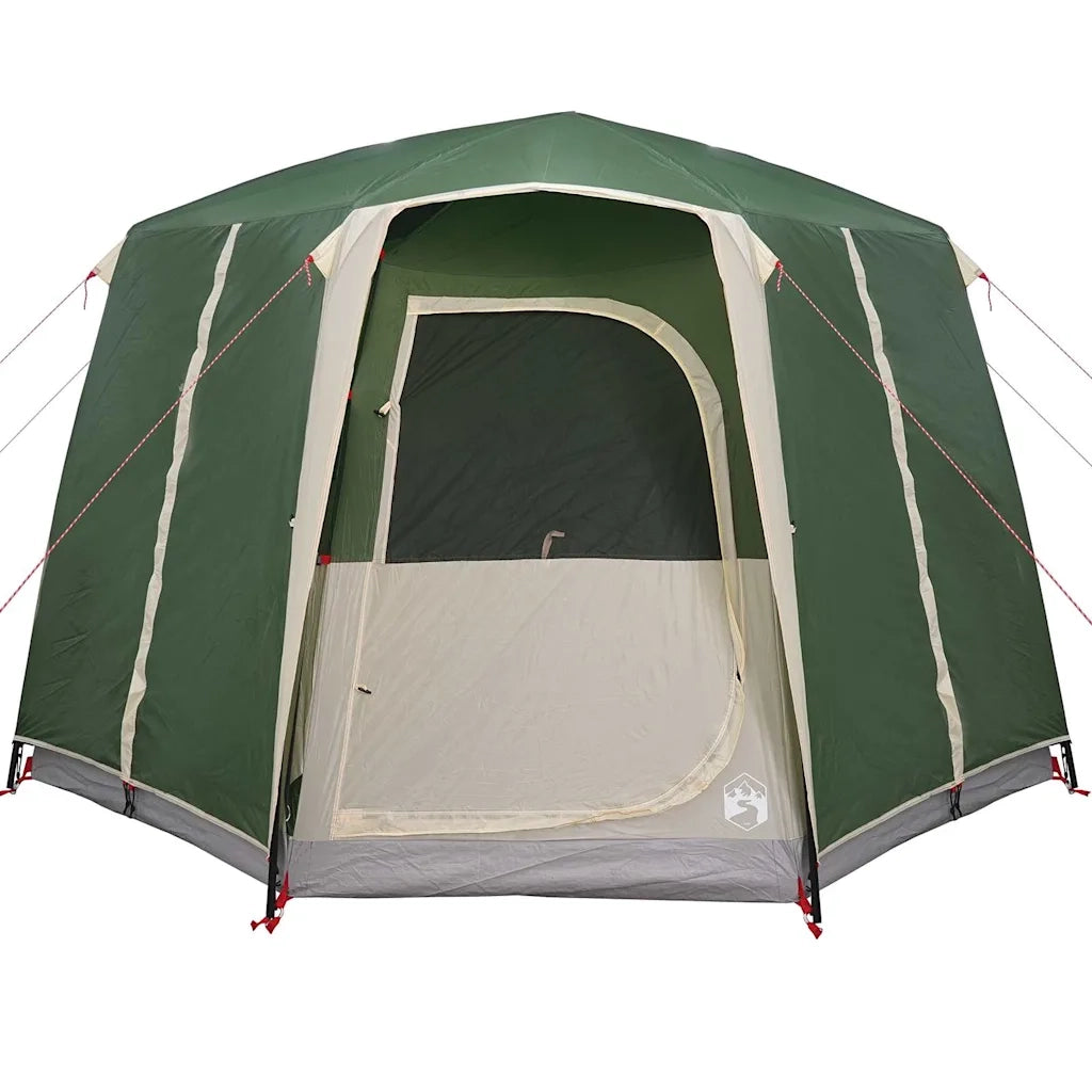Tenda a cubo per 3 Persone-Tenda da campeggio Verde e Bianco 320 x 320 x 203 cm
