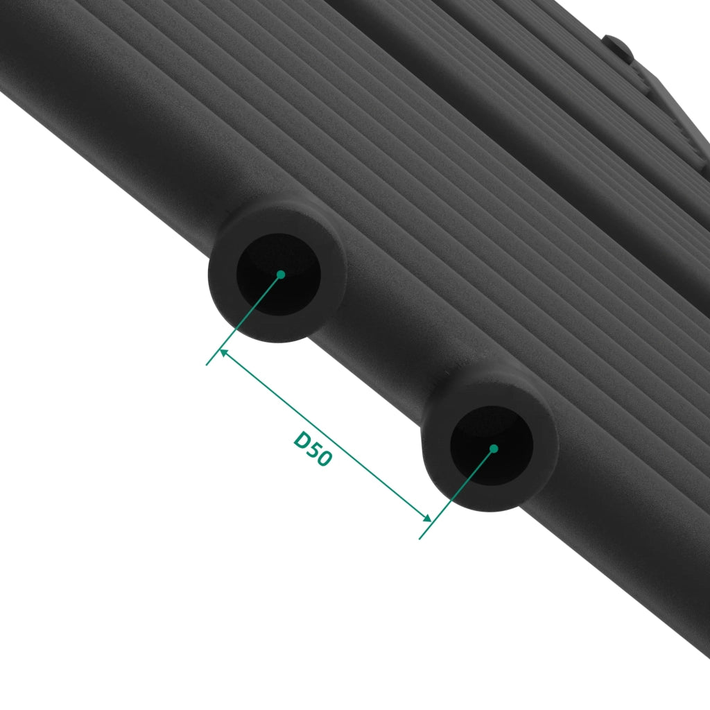 Radiatore scaldasalviette da bagno acciaio 160 x 60 cm nero 03_0010430