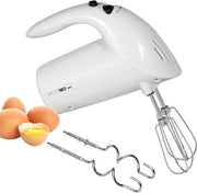 Mixere elettrico 250 Watt Motore 5 velocità Interruttore di uscita Lame in acciaio inossidabile Uncino per impastare Resistenti al lavastoviglie HM 3014 Bianco