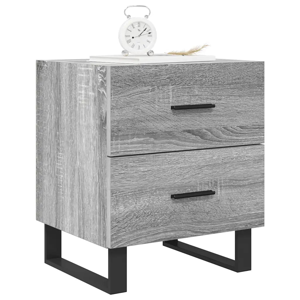 Comodini 2 pz Grigio Sonoma 40x35x47,5 cm in Legno Multistrato 827369
