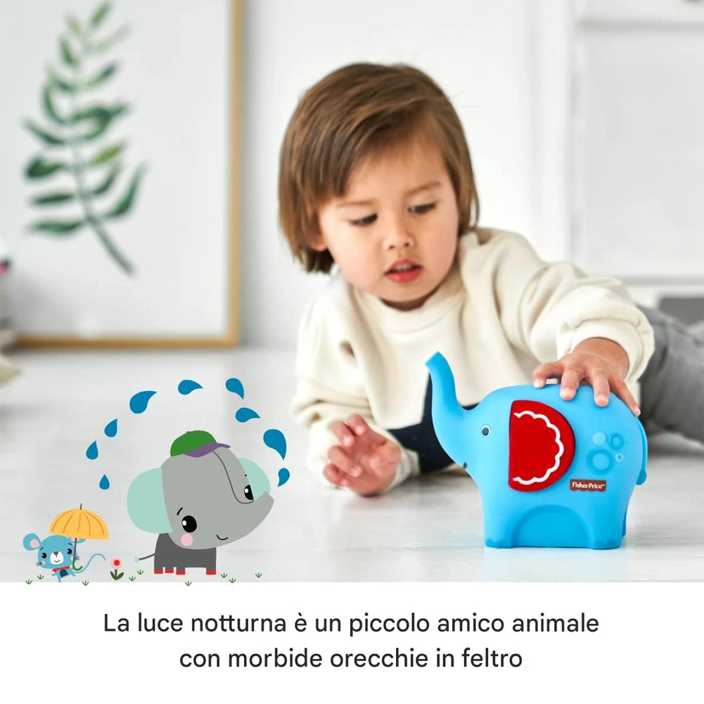 Fisher Price Night Light Elefante Led Giocattolo per Bambini Gioco Idea Regalo