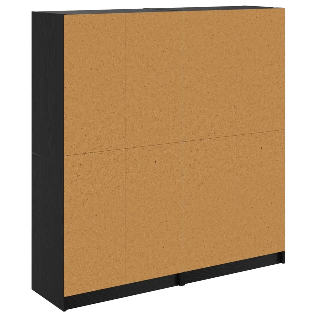 Credenza 2 pcs Rovere Nero 68 x 37 x 142 cm Legno multistrato 3402646