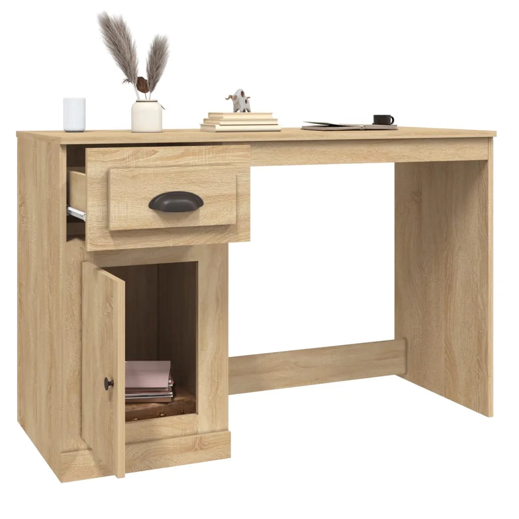 Scrivania | Tavolo da Ufficio Cassetto Rovere Sonoma 115x50x75 cm Legno Multistrato