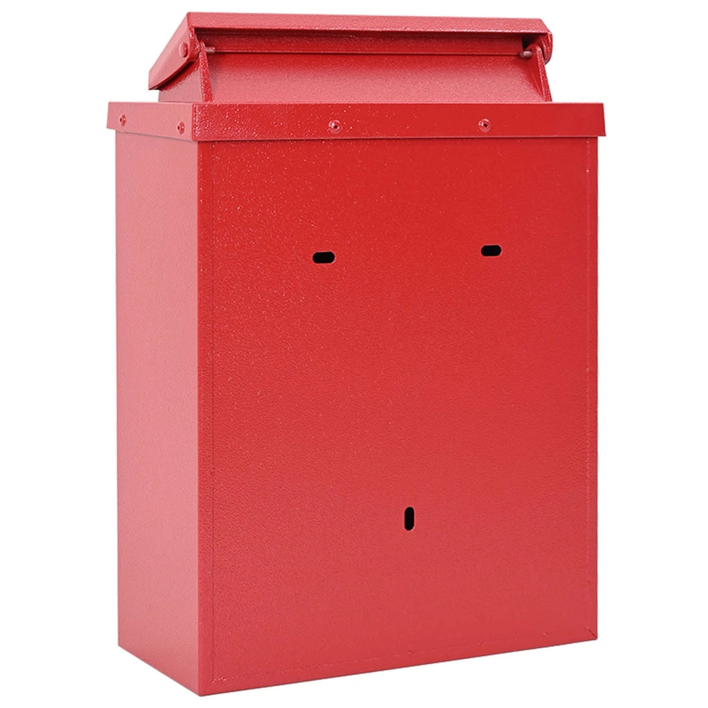 Cassetta Postale da Muro con porta Rosso 29 x 13 x 41 cm 42023498
