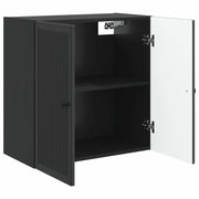 Armadietto a Muro | Mobiletto a muro Nero 59 x 31 x 60 cm Legno ingegnerizzato