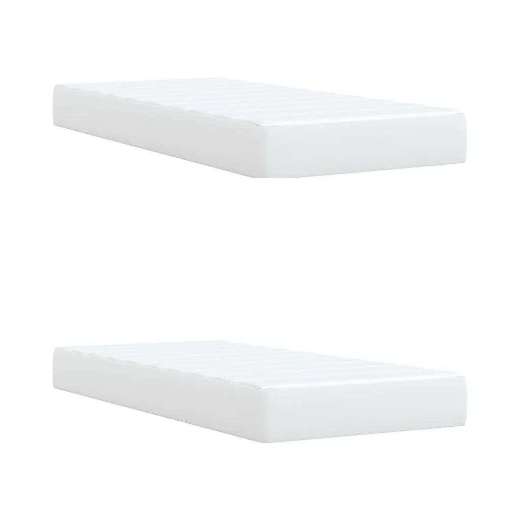 vidaXL Giroletto a Molle con Materasso Bianco 200x200cm in Similpelle