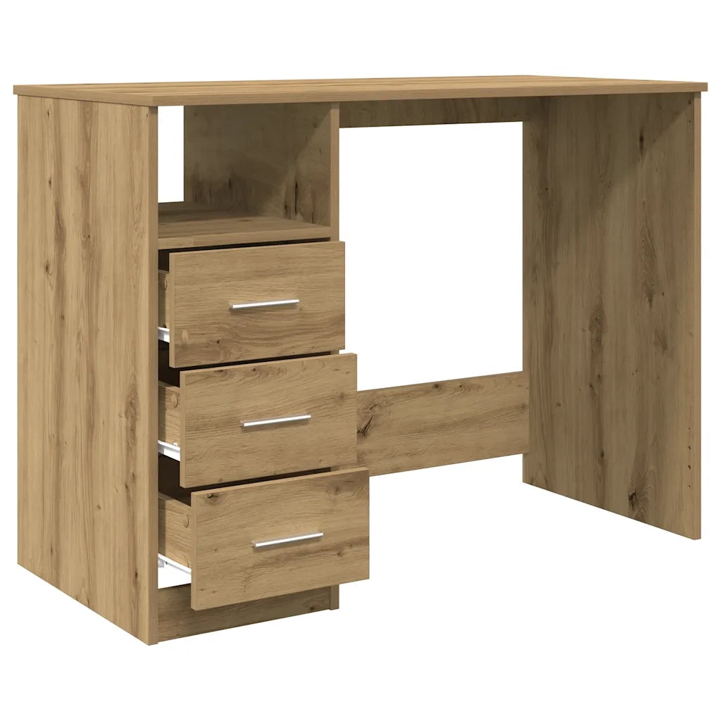 Scrivania Rovere Artigianale 102x50x76 cm in Legno Multistrato 855853