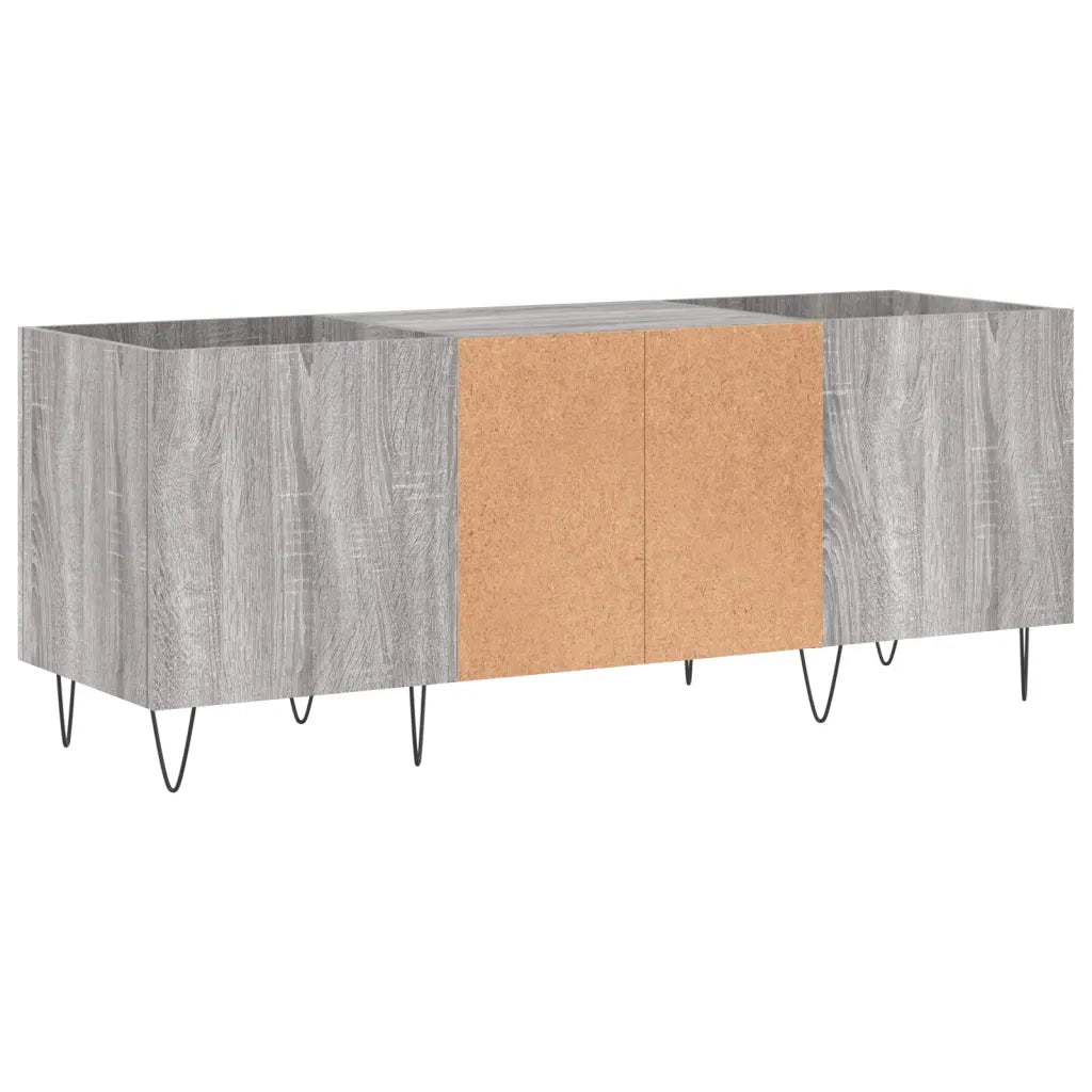 Mobile Porta Dischi Grigio Sonoma 121x38x48cm Legno Multistrato 831682