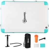 Isola Galleggiante Gonfiabile fino a 500 kg di Portata per Piscina o Mare, Giocattolo Gonfiabile, 304 x 204 x 15 cm, Bianco