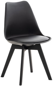 Sedia Pranzo Linares nero/nero,Plastica