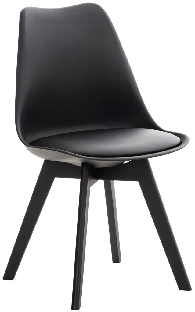Sedia Pranzo Linares nero/nero,Plastica