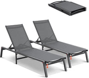 Sedile da Giardino Esterno - Sedile da Piscina - Cuscino per Esterno - Mocha Impermeabile - Sedile da Giardino - Sedile da Giardino - Sedile da Giardino Esterno in Alluminio - Adattabile - Sedile da Sole per Stranieri - Grigio Scuro