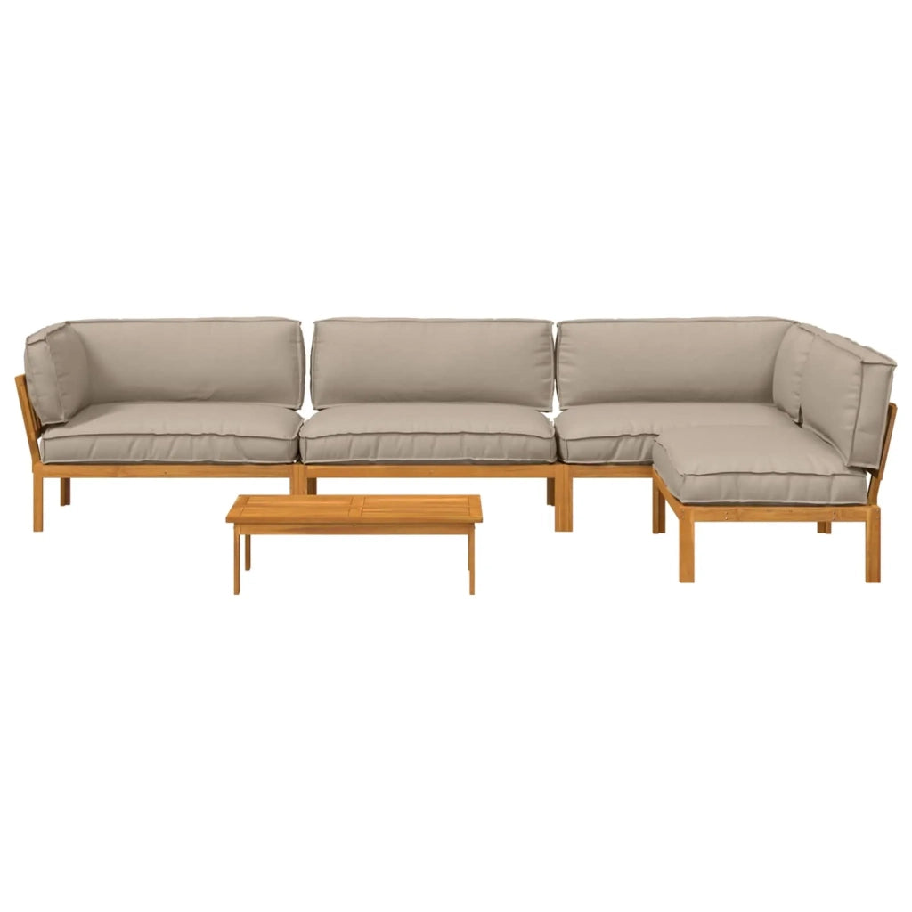 Set di divani con cuscino 5 pcs Talpa Legno di Acacia Massello 3418579