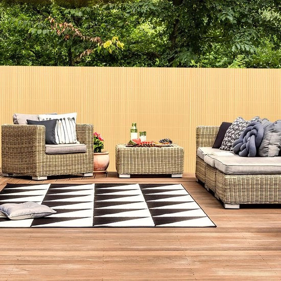 Schermo per giardino in PVC da 1,2x3m per privacy - separazione per giardino e schermo per balcone in bambù - 1,2x3m