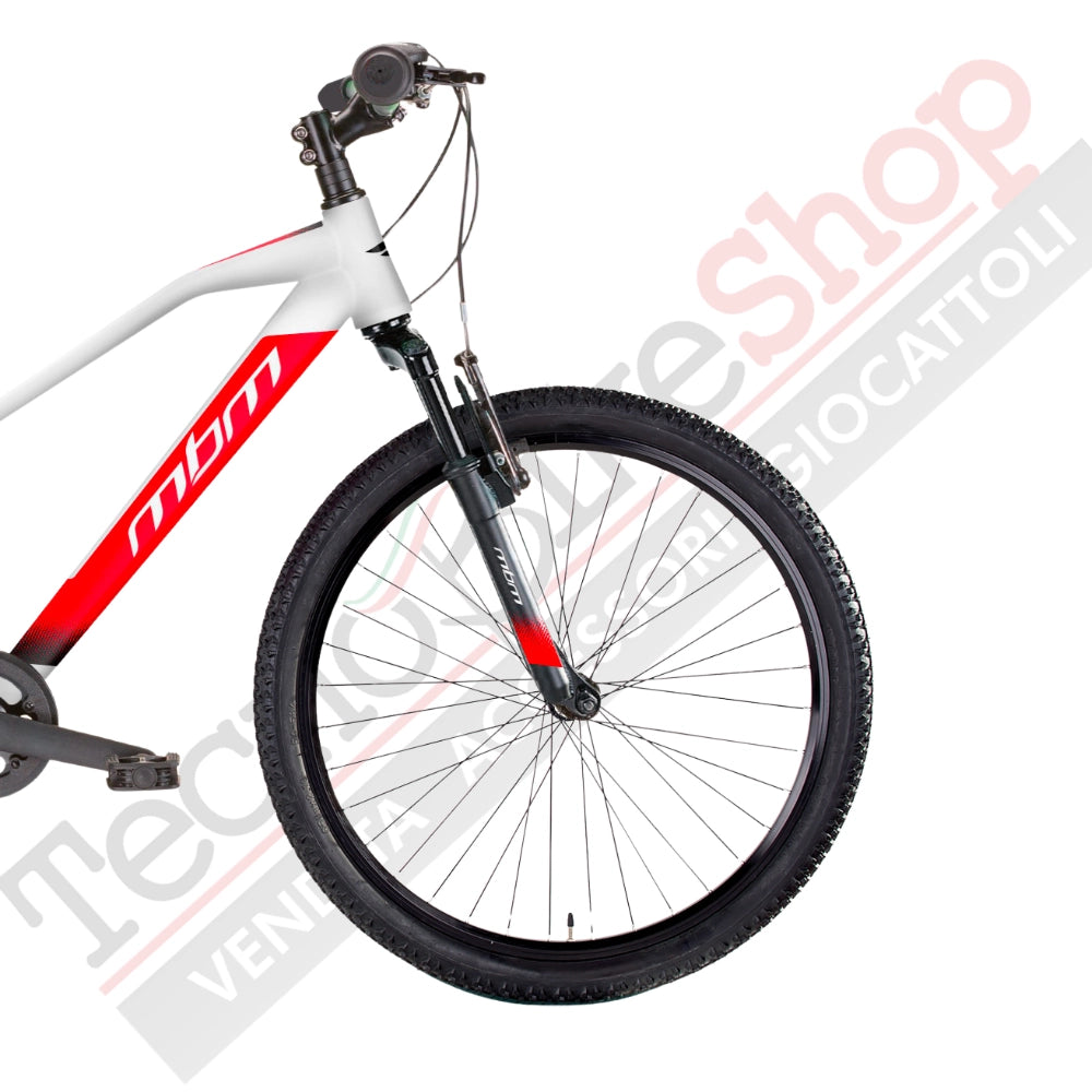 Bicicletta Uomo MTB MBM District 26" con Cambio 18 Velocità-Bianco
