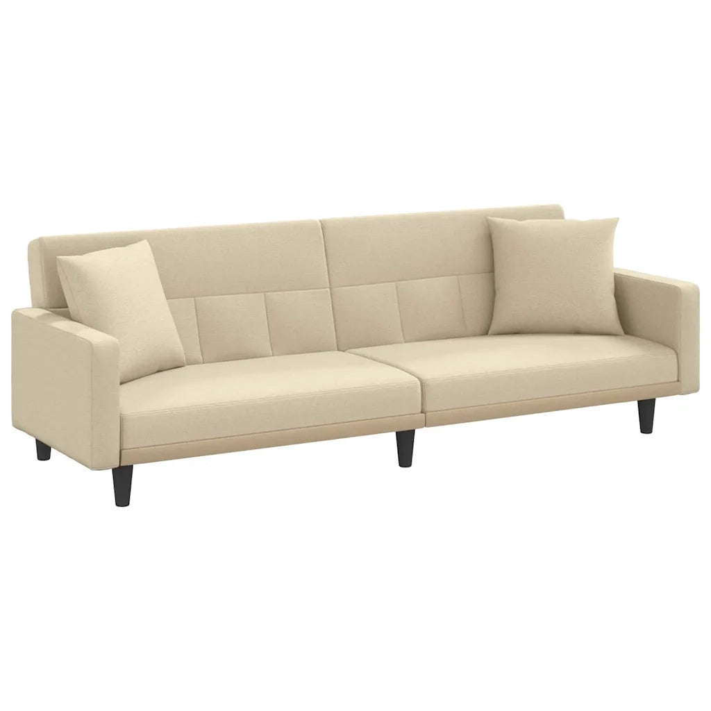 Divano Letto con Cuscini Crema in Tessutocod mxl 71567