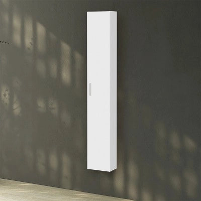 Pensile bagno sospeso150 H bianco con maniglia cromata  Martha