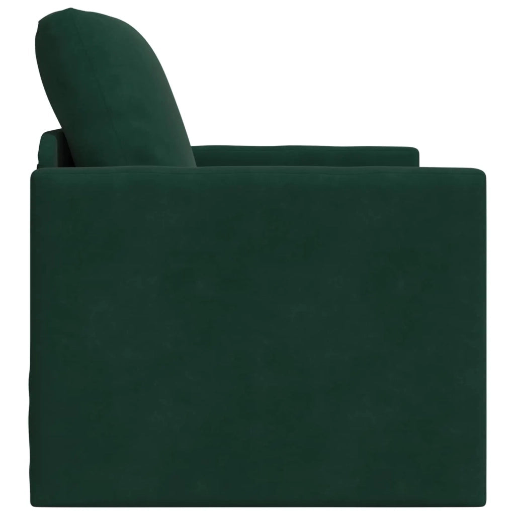 Divano letto Verde Scuro 74 x 77 x 81 cm Velluto 4106616
