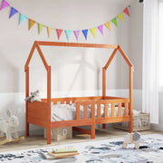 Giroletto Casetta Bambini Marrone Cera 80x160 cm Massello Pino 850712