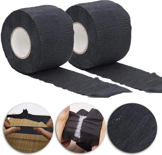 Fascia da collo in carta 2 rotoli Nero Protezione collo Disponibile per adulti e bambini.