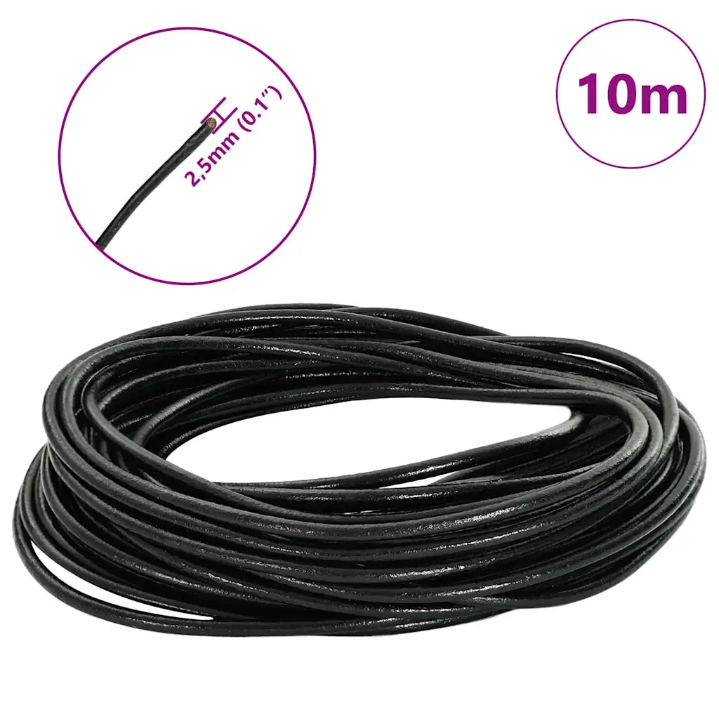 Cordino in Pelle Nero ?2,5 mm x 10 m Pelle CFW2619945