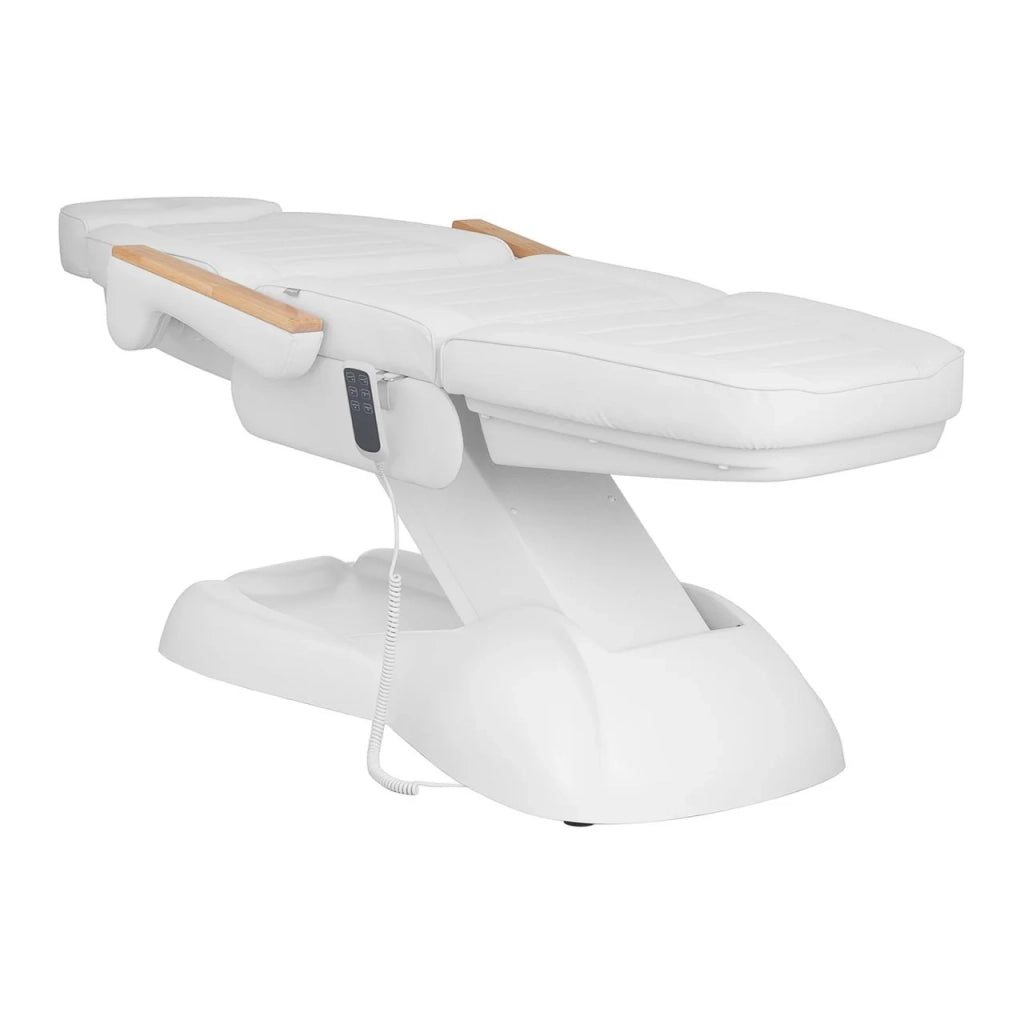 Poltrona estetica professionale regolabile in materiale sintetico bianco 14_0001659