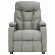 Poltrona | Sedia Relax Reclinabile in Tessuto Grigio Chiaro