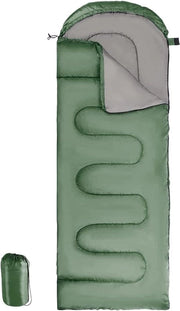 Sacco da Campeggio Traspirante per 3 Stagioni, Materiale Leggero e Resistente all'Acqua, Forma Rettilinea, Ideale per Campeggiatori, Escursionisti e Backpacker