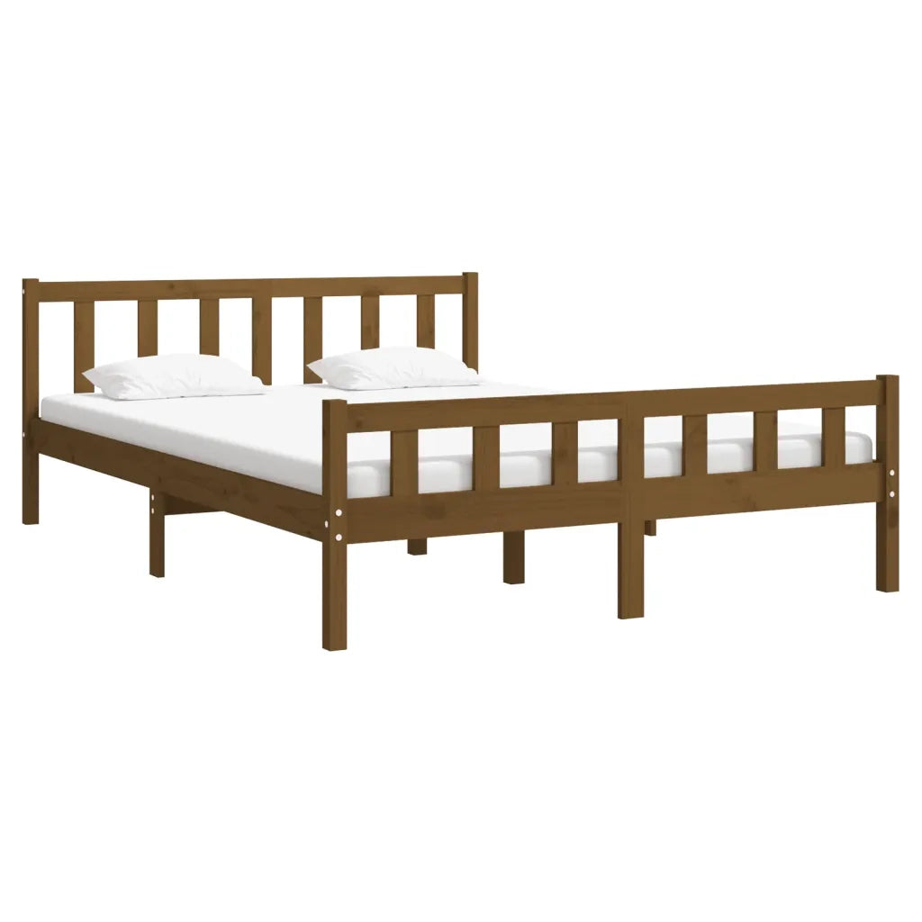 Giroletto Miele in Legno Massello 150x200 cm 5FT King Size cod mxl 31676