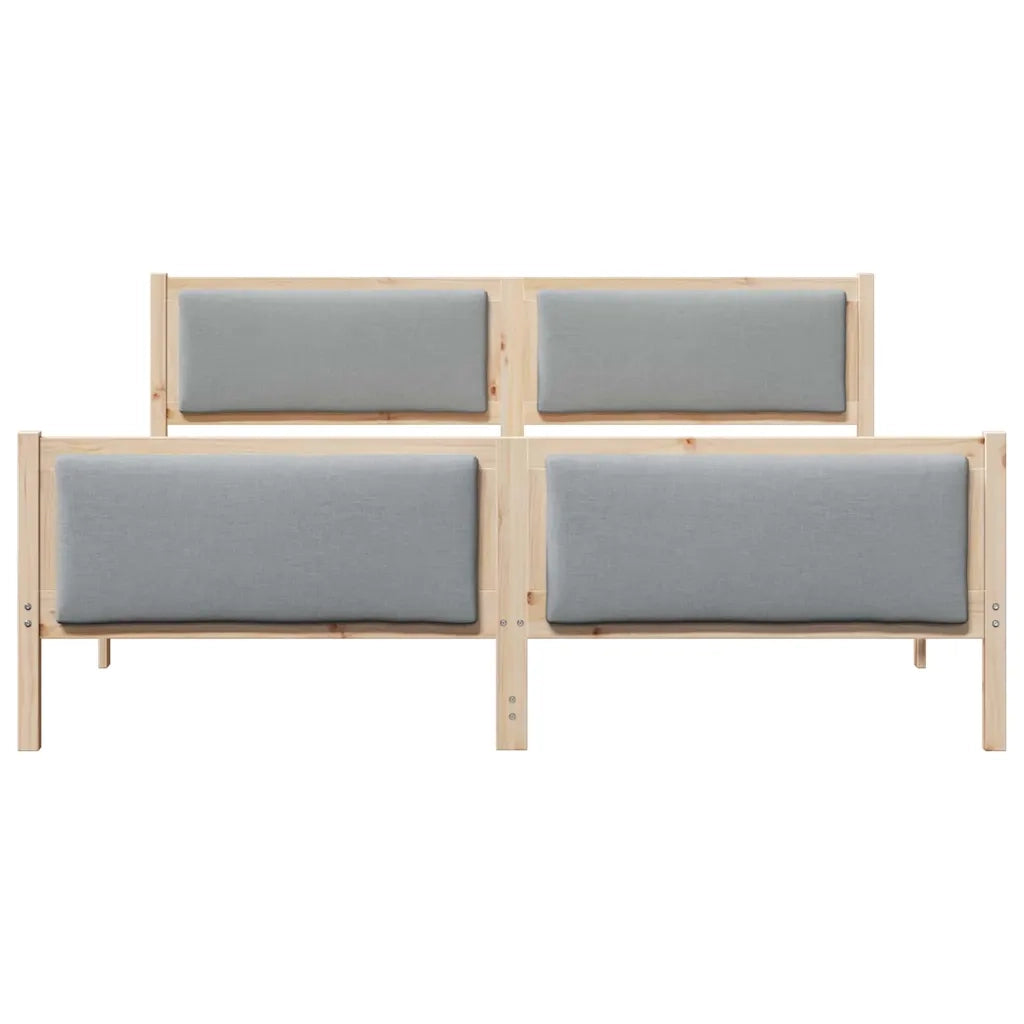 Struttura del letto Grigio chiaro 200 x 200 cm Tessuto