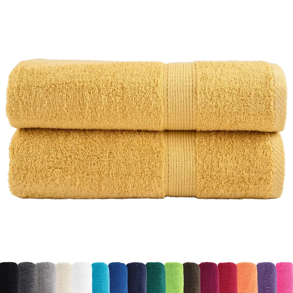 Asciugamani Premium SOLUND 2 pz Oro 50x100 cm 600 g/m² 137281