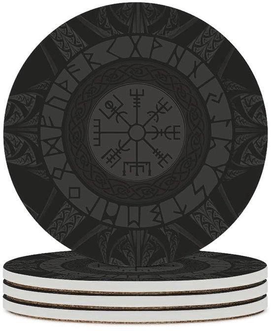 Onderzetters Ronde Keramici in Vetro con Base in Coccio con Set di 4 Onderzetters Decorativi per Vasi, Vasi da Tè e Candelabri 10cm Bianchi 6ST