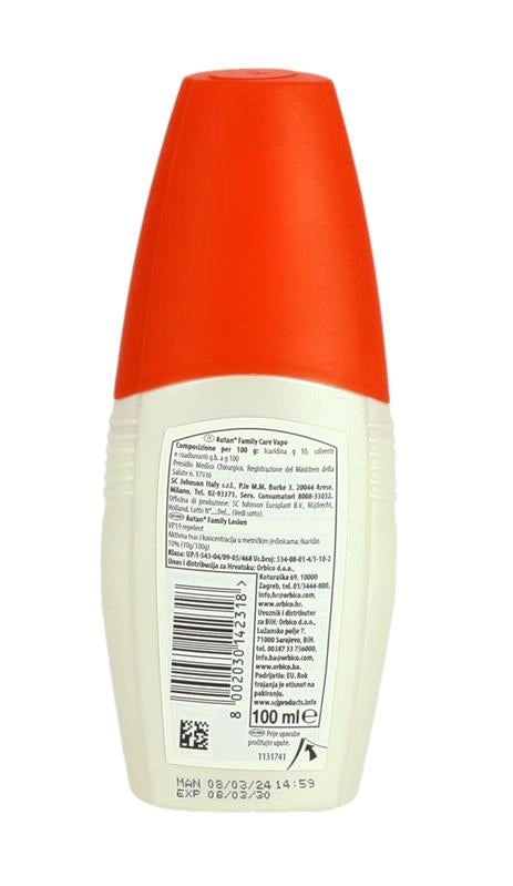 AUTAN FAMILY CARE INSETTO REPELLENTE CON ALOE VERA CREMA 100 ML