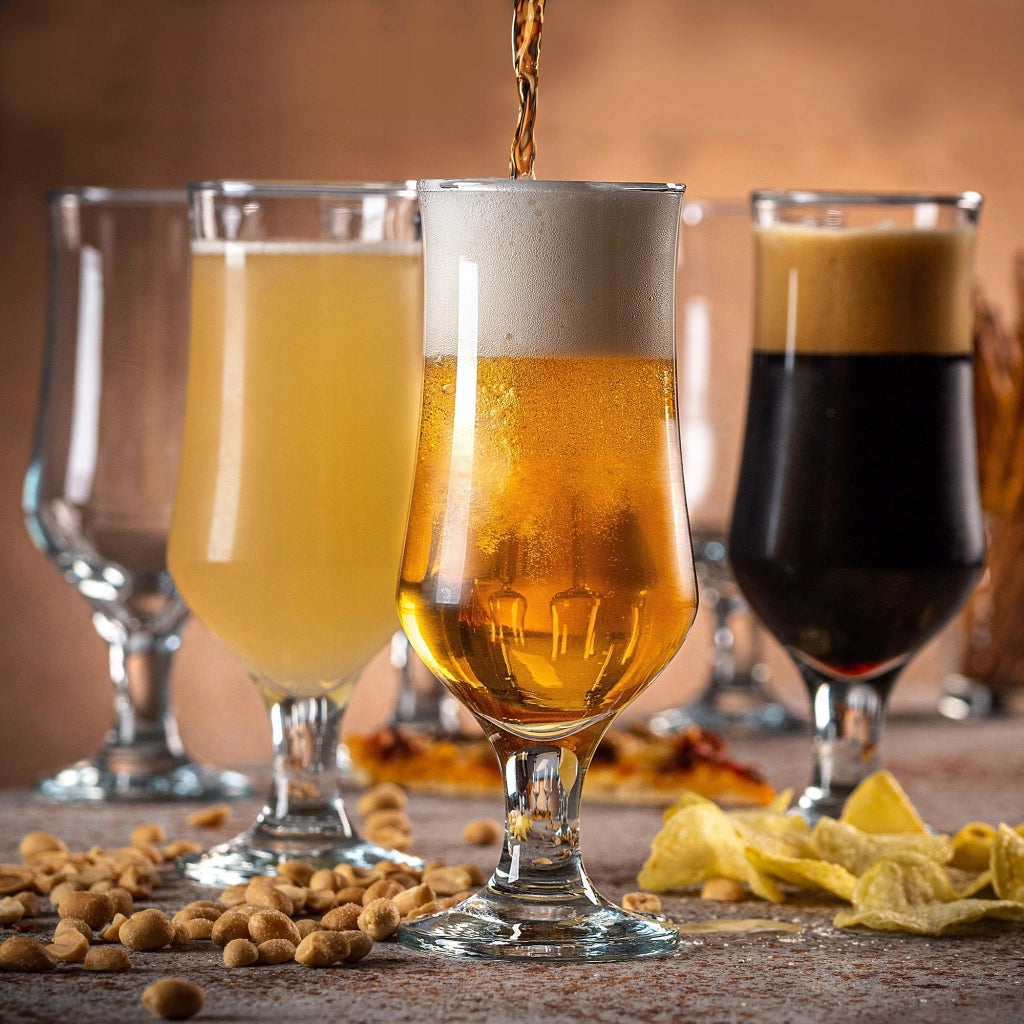 Set di 6 boccali da birra KADAX da 360 ml, grandi.