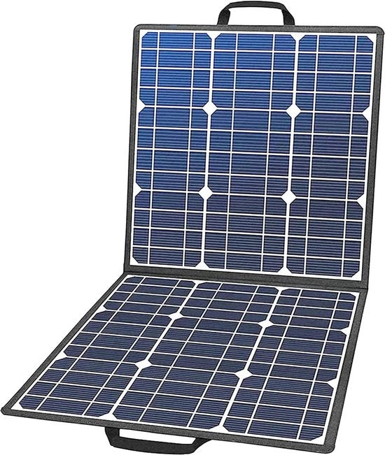 Pannello solare - Pacchetto completo di pannelli solari - Pannello solare pieghevole - Pannello solare per camper - 18V 100W Pannello solare portatile - 4-in-1 - Connessione con doppia uscita USB - Portatile e pieghevole - Nero