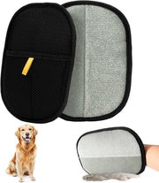 Due pezzi di rimozione pelo per animali guanti per gatto - guanti per pelliccia bicomponente - guanti per cura pelo gatto - guanti per cura pelo per animali - strumento per rimozione pelo - per lavaggio e depilazione