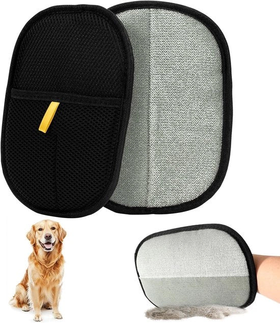 Due pezzi di rimozione pelo per animali guanti per gatto - guanti per pelliccia bicomponente - guanti per cura pelo gatto - guanti per cura pelo per animali - strumento per rimozione pelo - per lavaggio e depilazione