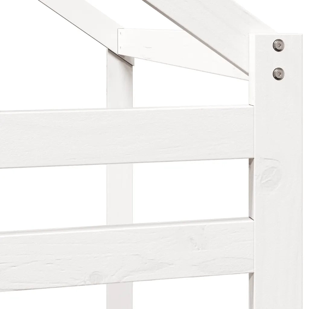 Tetto per Letto Bambini Bianco 198x97x113cm Legno Massello Pino