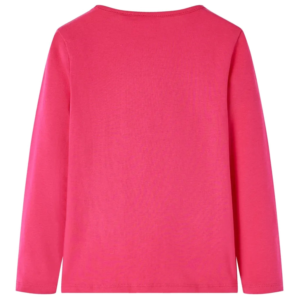 Maglietta da Bambina a Maniche Lunghe Fucsia 140cod mxl 108034
