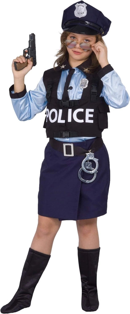 COSTUME DA CARNEVALE DA POLIZIOTTA TAGLIA 5-7 ANNI
